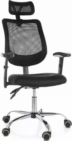 Fekete irodai szék FLEXISEAT Q-118RC