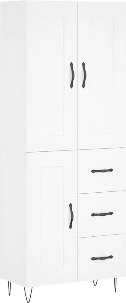 vidaXL fehér szerelt fa magasszekrény 69,5 x 34 x 180 cm