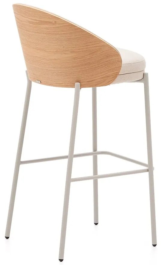 Bézs-világos natúr színű bárszék (ülésmagasság 77 cm) Eamy – Kave Home