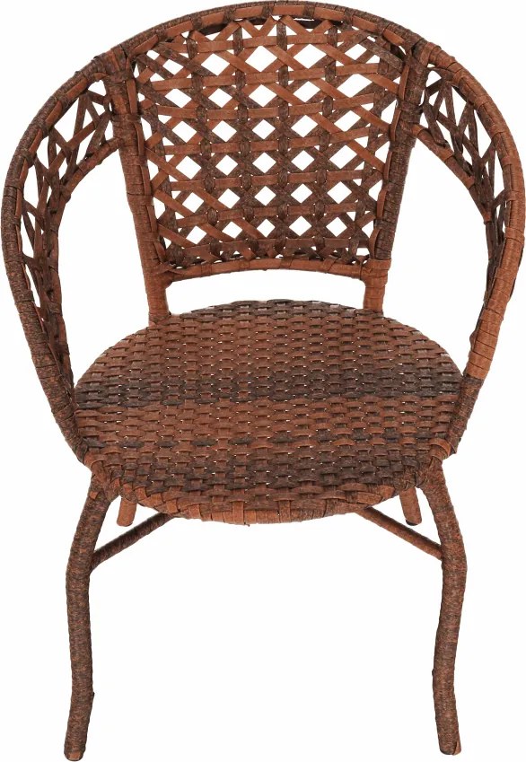 Kerti rattanszett 1+2, barna, JARUB