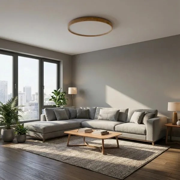 Brilagi - LED dimmelhető lámpatest ALSON LED/72W/230V 3000-6500K, tölgy, Ø 78 cm + távirányító