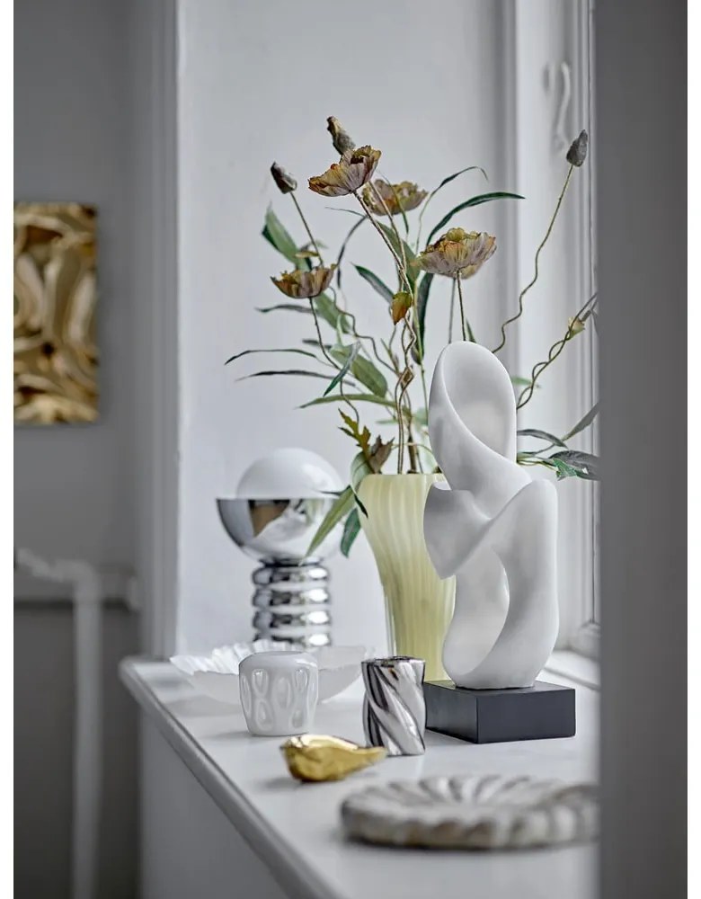 Ezüstszínű asztali lámpa üveg búrával (magasság 32 cm) Spike – Bloomingville