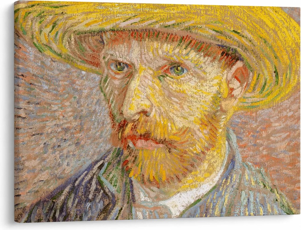 Kép - Vincent van Gogh, Self-Portrait with a Straw Hat (The Potato Peeler), reprodukciók (70x50 cm)