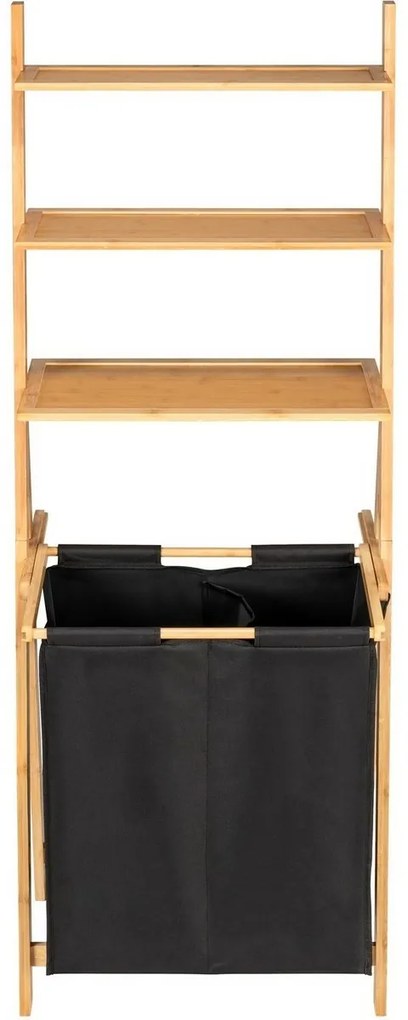 Wenko Létrapolos polc Ecori szennyestartóval, 152 x 35 x 57 cm