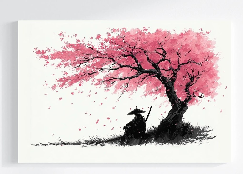 Vászonkép Canvas Grafika Ázsia Japán Cseresznye Szamuráj 60x40