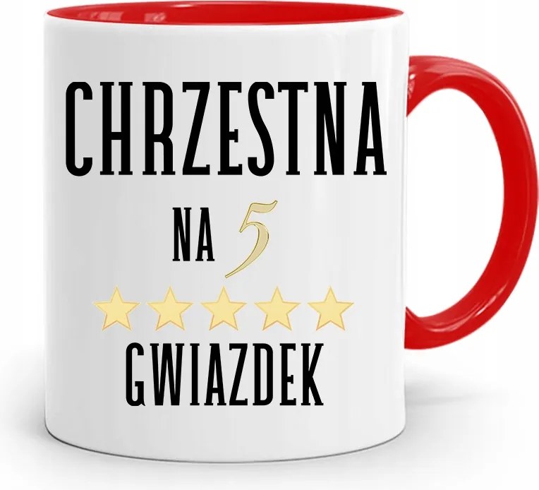 Keresztelő Bögre Piros Ajándék fényképes nyomtatással