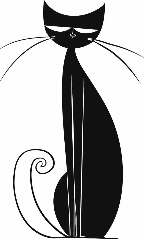 Poszter 50x100cm Fekete Macska