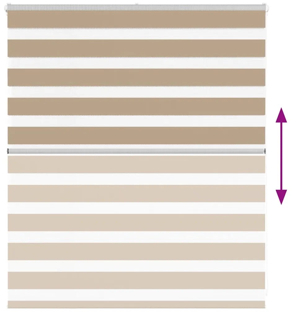 zebrafüggönnyel homokbarna szövetszélesség 120,9 cm poliészter