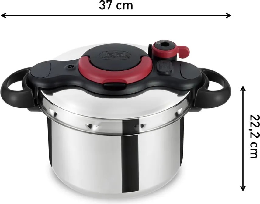 Kukta típusú rozsdamentes acél edény 6 l Clipso Minut Easy P4620768 – Tefal