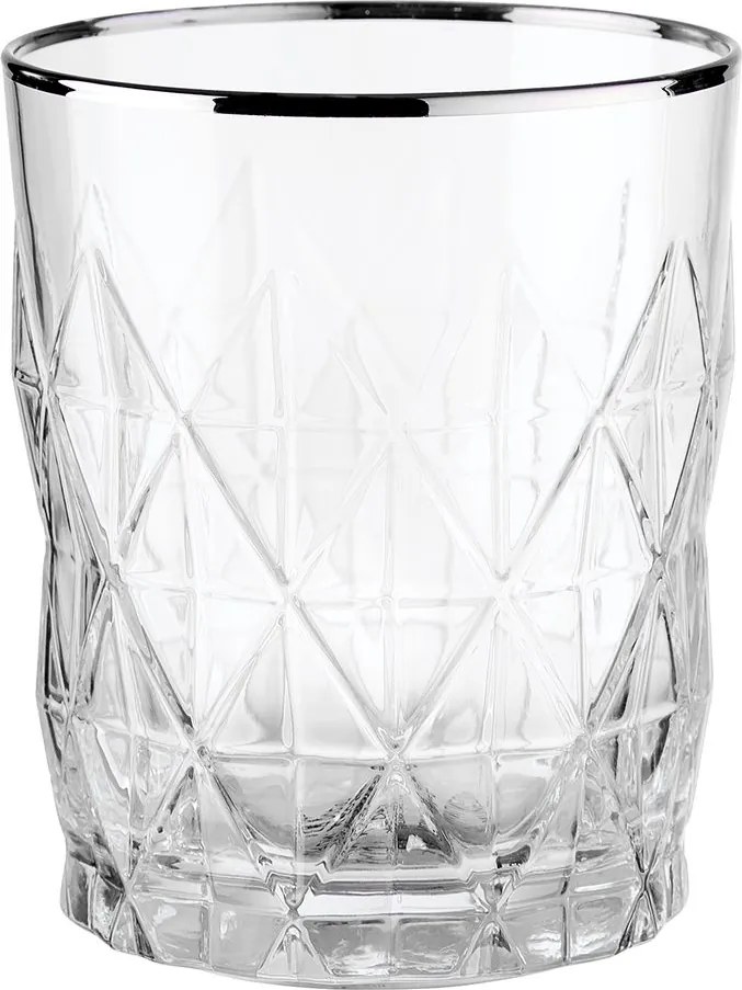UPSCALE vizes pohár ezüst szegéllyel 345 ml
