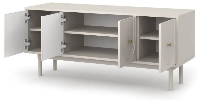 Suport TV în culoare cașmir/auriu. MAZOMA RTV 4D, 154 cm