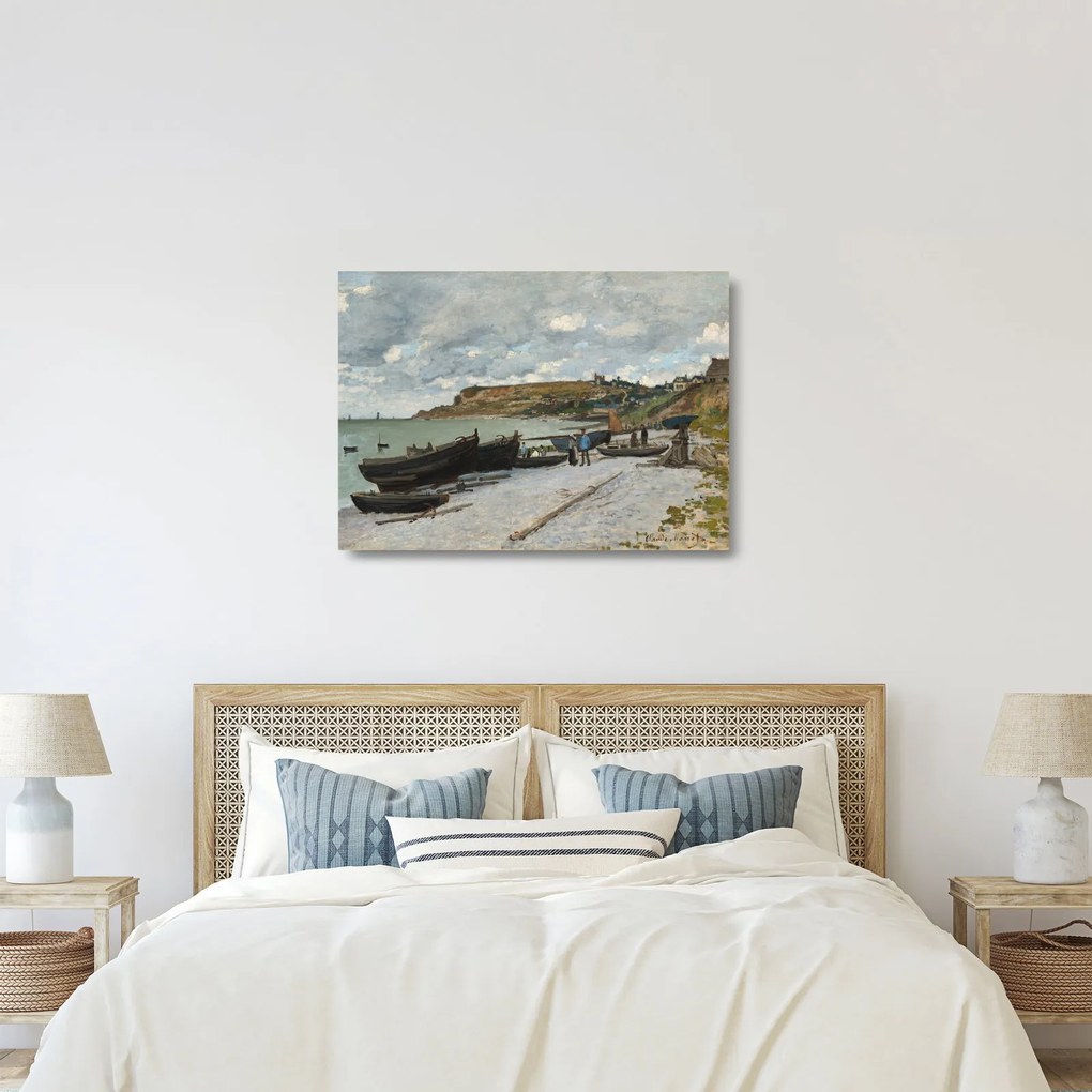 Üveg kép - Claude Monet, Sainte Adresse, reprodukciók (70x50 cm)