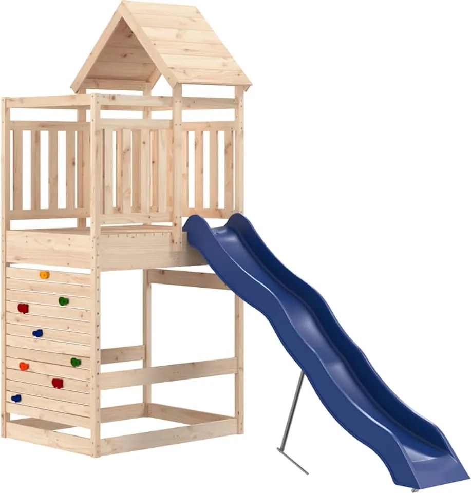 vidaXL tömör fenyőfa kültéri játszószett