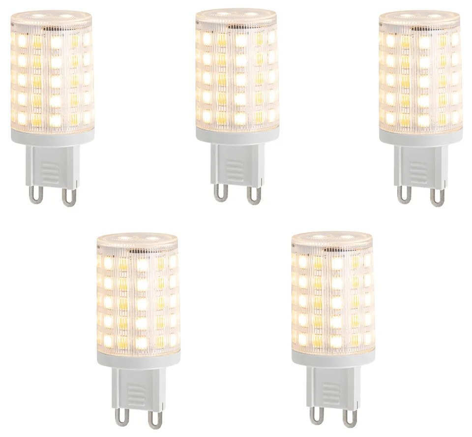 5 darabos Smart G9 szabályozható LED izzókészlet, átlátszó, 2,5W, 250 lm, 2700-6500K