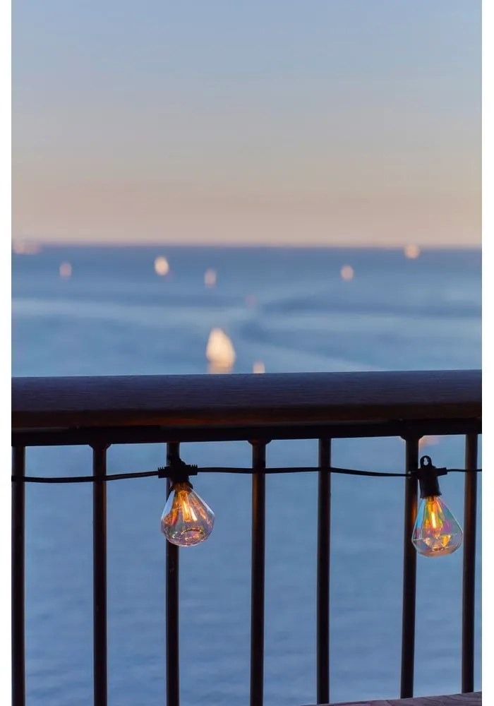 Konnektorhoz csatlakoztatható-napelemes fényfüzér, izzók száma 10 db, hosszúság 300 cm Marcus – Sirius