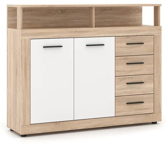 LUNA MIDI A KOMODA 2D4S SONOMA/WHITE