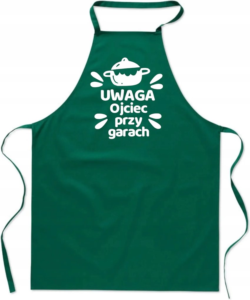 Konyhai Kötény zöld Apa A Garázsban Ajándék Apák Napjára FA_430_z