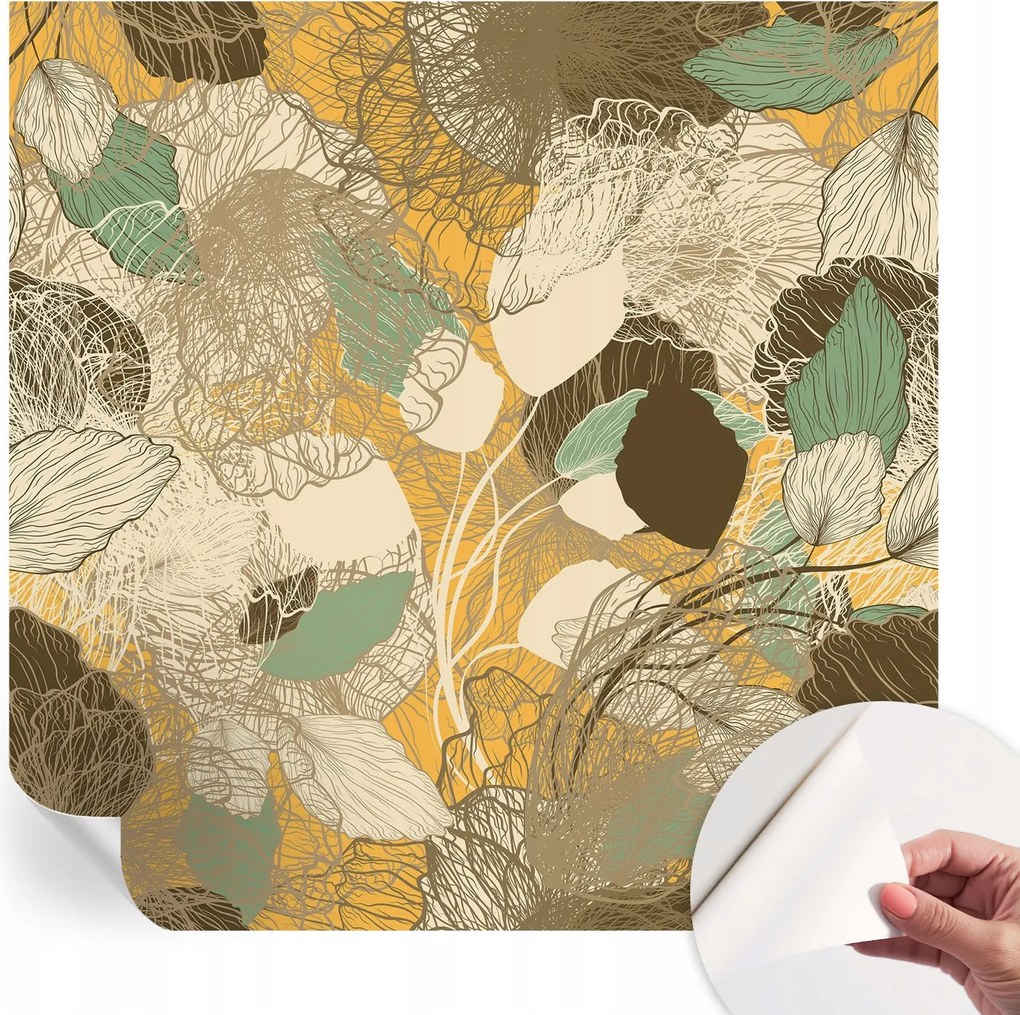 Dekoratív öntapadós fotótapéta irodába Növényi szépség 250x250 cm