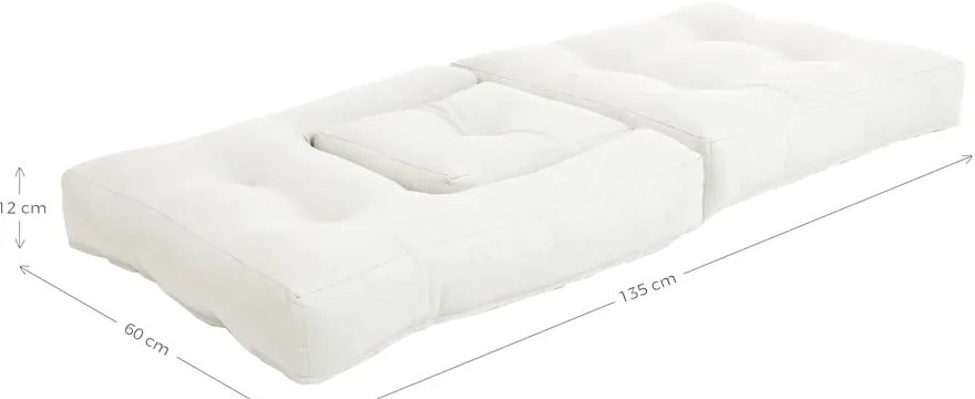 Mini Cube Creamy kinyitható gyerekfotel lábtartóval - Karup Design