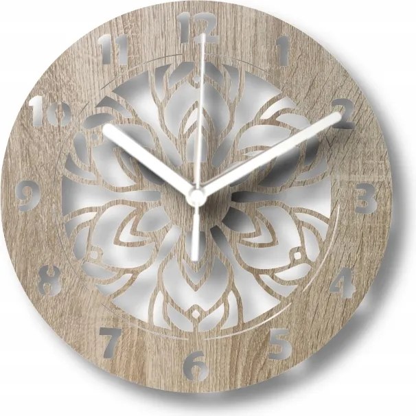 Falióra Fa Dekoratív Áttört Virág Blossom 35 cm