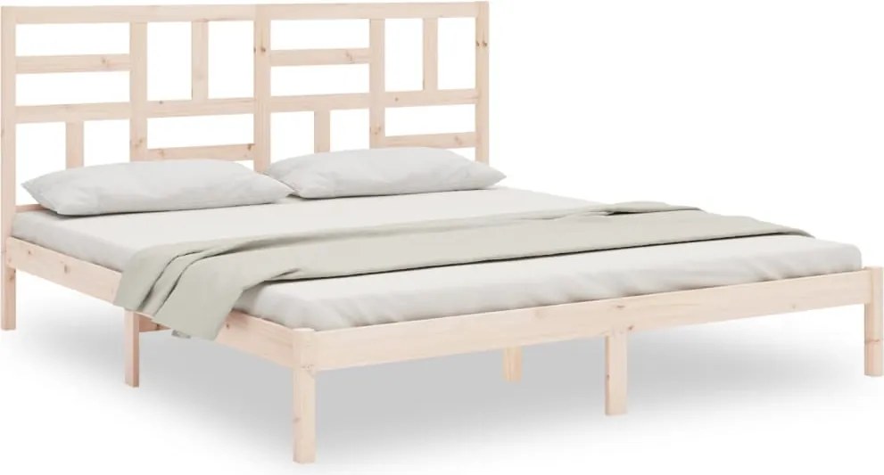vidaXL tömör fa ágykeret matrac nélkül 200 x 200 cm