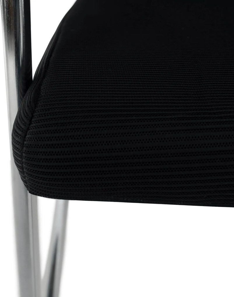 Tárgyalószék, fekete, RAVIL