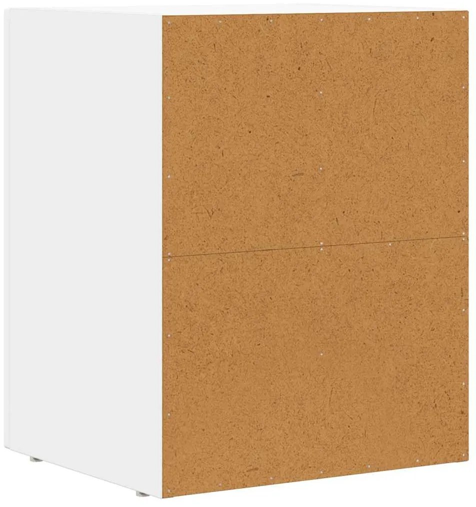vidaXL Éjjeli asztal 2 pcs Fehér 40 x 35 x 50 cm Faanyag