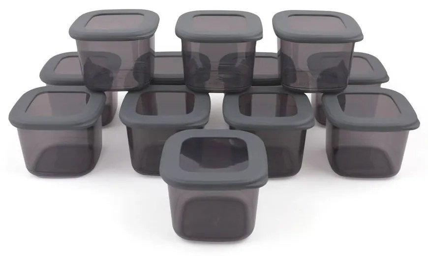 Műanyag élelmiszertartó doboz szett 12 db-os Fresco – Hermia