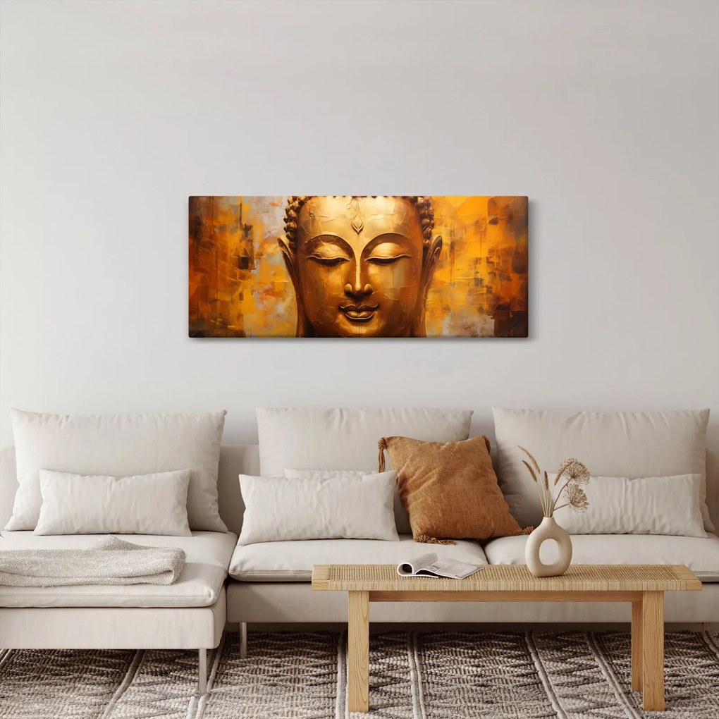 Kép - Buddha, olajfestmény (120x50 cm)