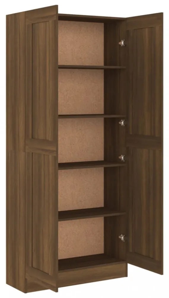 barna tölgyszínű fa fürdőszobaszekrény 82,5 x 30,5 x 185,5 cm
