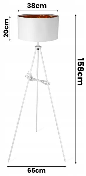 Állólámpa 1xE27/40W/230V fehér