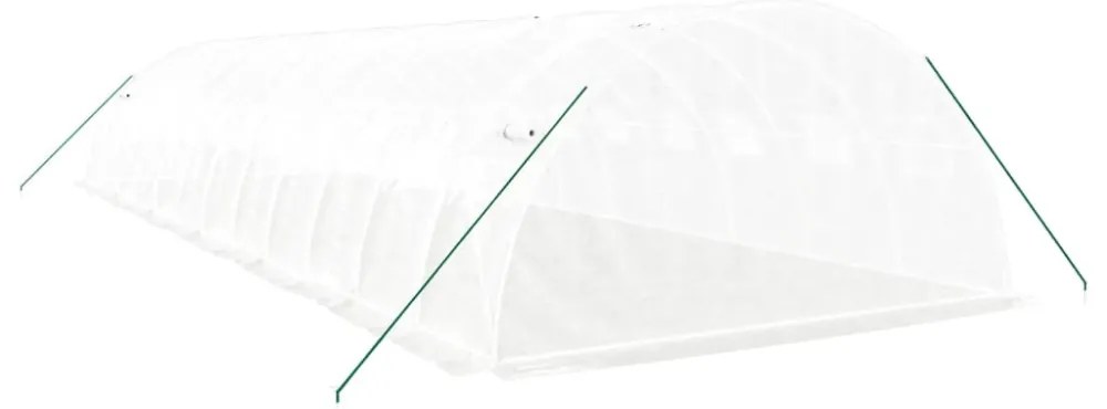 fehér acélvázas melegház 48 m² 12 x 4 x 2 m