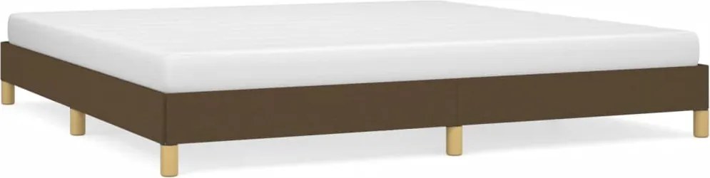 vidaXL sötétbarna szövet ágykeret matrac nélkül 200 x 200 cm