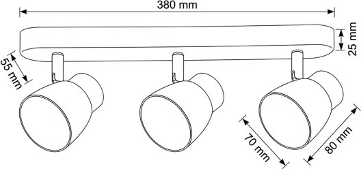 Brilagi - NUGGET spotlámpa 3xGU10/30W/230V fekete/arany
