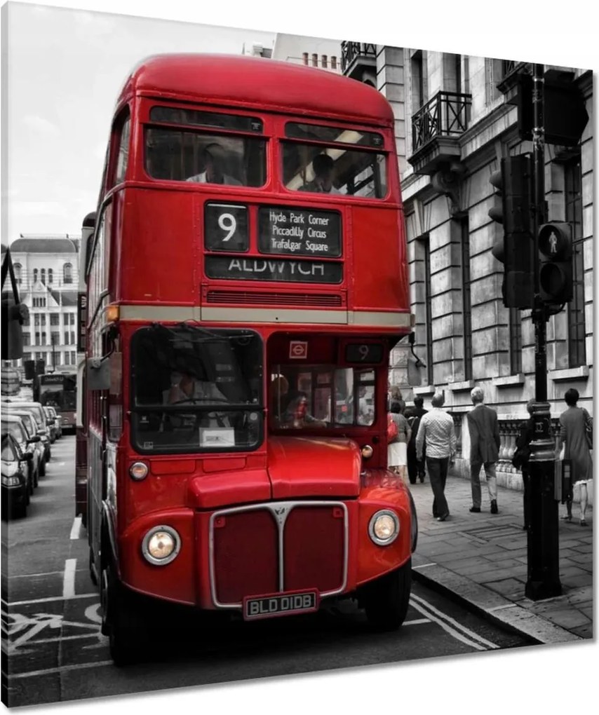 Vászonkép 80x80 Emeletes busz