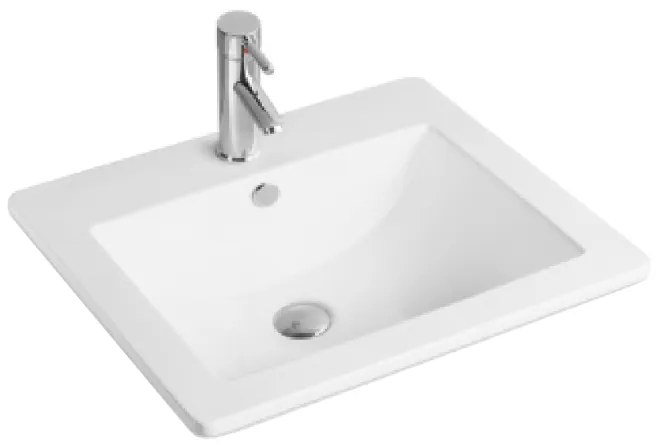 Mexen Salma részben munkalapba épített mosdó 53 x 46 cm, Fehér - 25365300