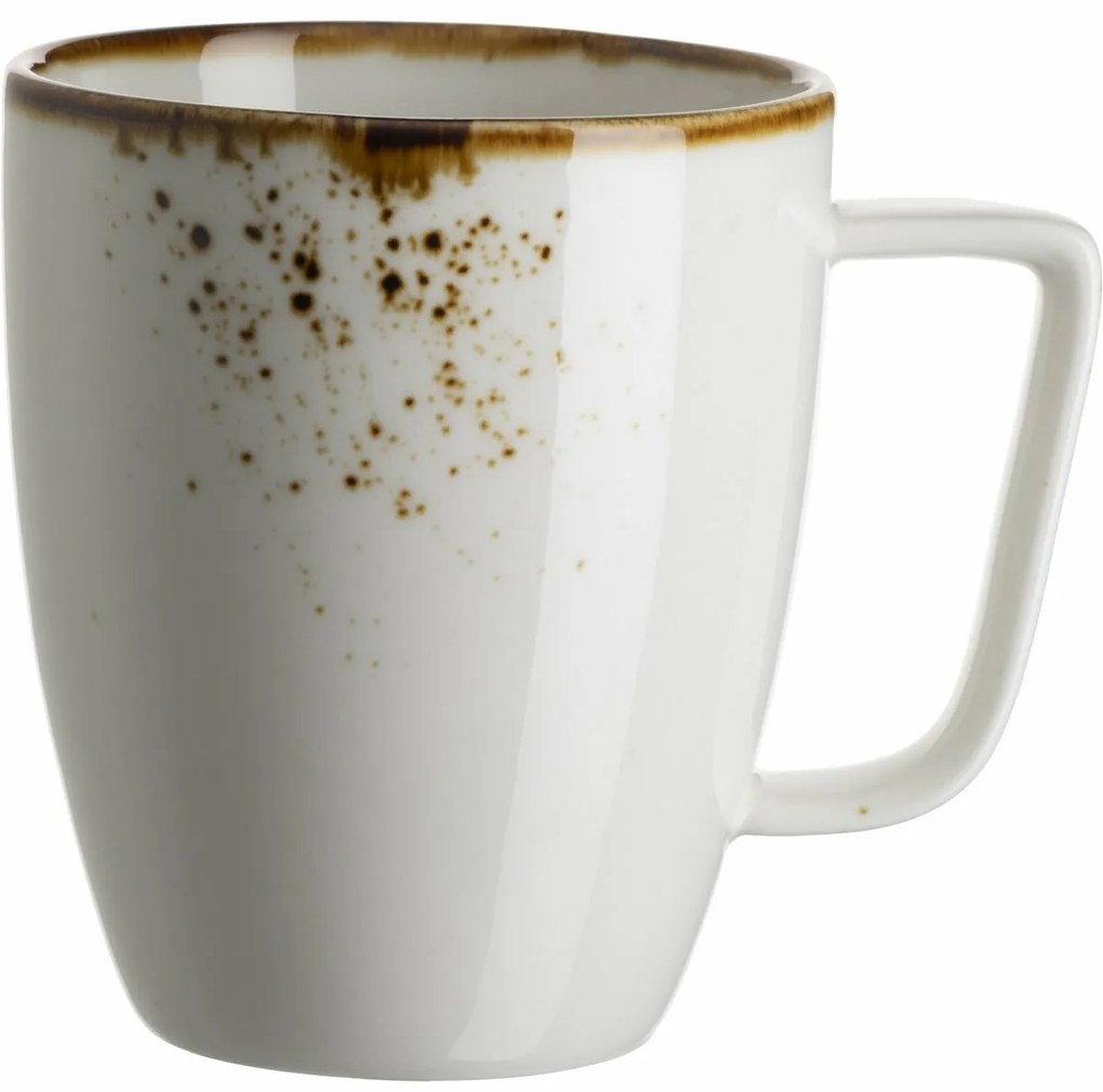 Mäser Kávés bögre Pintar Fehér barna pöttyök 370ml