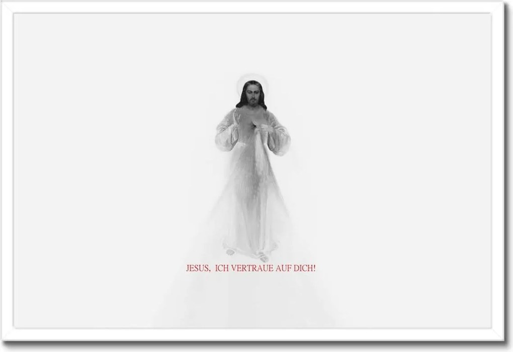 Poszterek keretben 60x40 Jesus Ich vertraue Dich