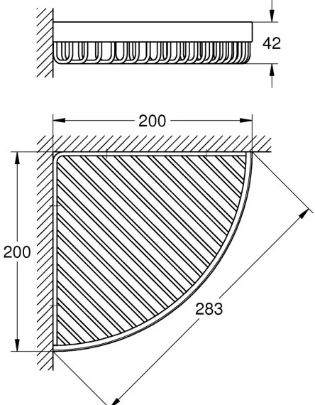 GROHE 40809000 - Drótkosaras szappantartó SELECTION CUBE 20 × 20 cm fényes króm