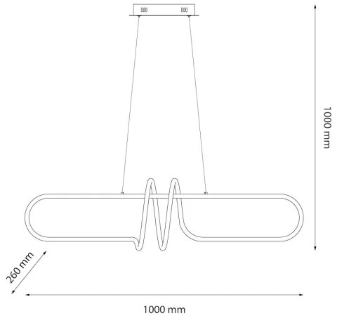 LED Csillár zsinóron VERTIGO LED/54W/230V fekete