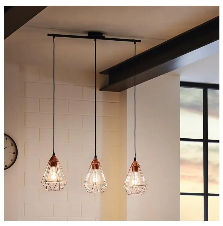 Eglo 94195 - Csillár TARBES 3xE27/60W/230V