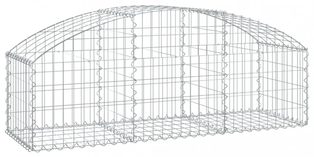 íves horganyzott vas gabion kosár 150x50x40/60 cm
