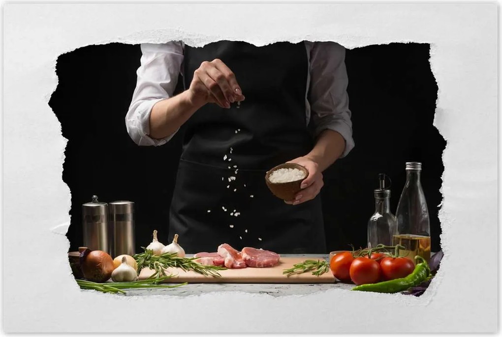 Poszterek 120x80 Szakács só serpenyő