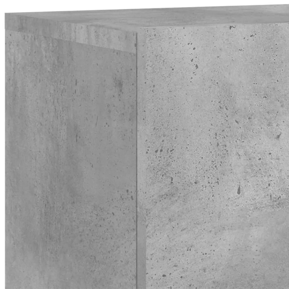 2 db betonszürke falra szerelhető TV-szekrény 80 x 30 x 41 cm