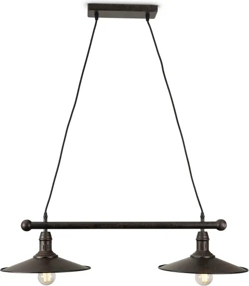 BRILAGI - Kábeles csillár FORGE 2xE27/60W/230V barna