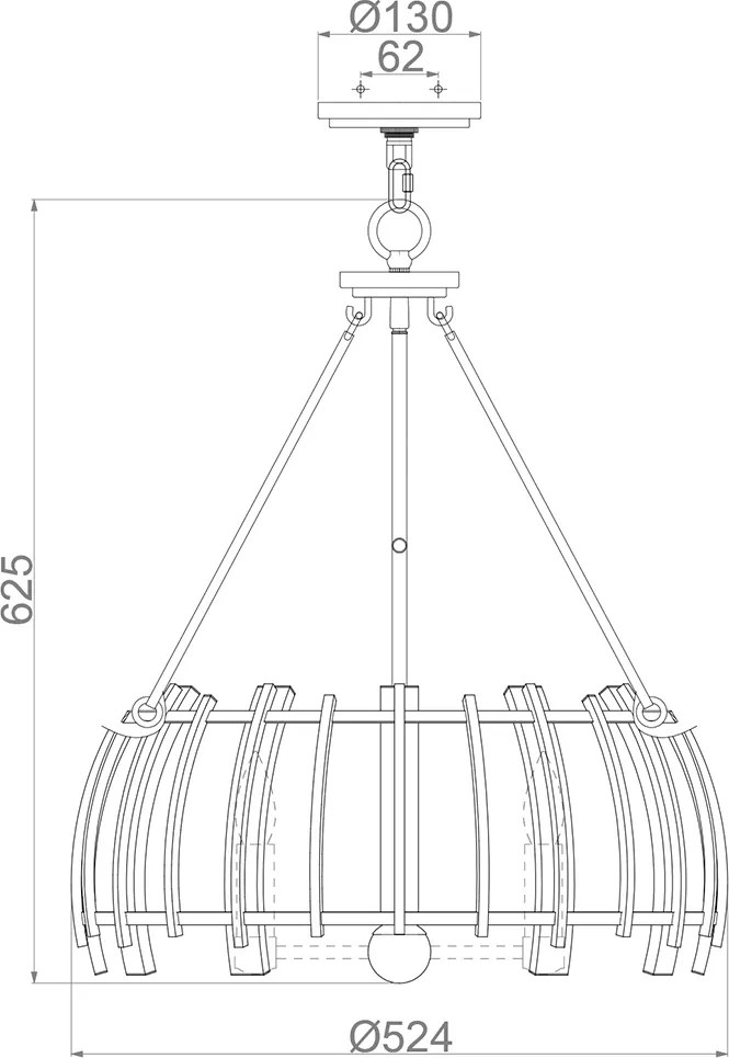 Quoizel loft függeszték wood hollow fekete falusias elsqz-wood-hollow-5p