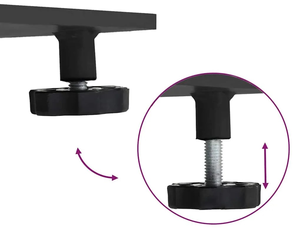 Napernyőtalp Fekete 100 x 100 x 4 cm Acél