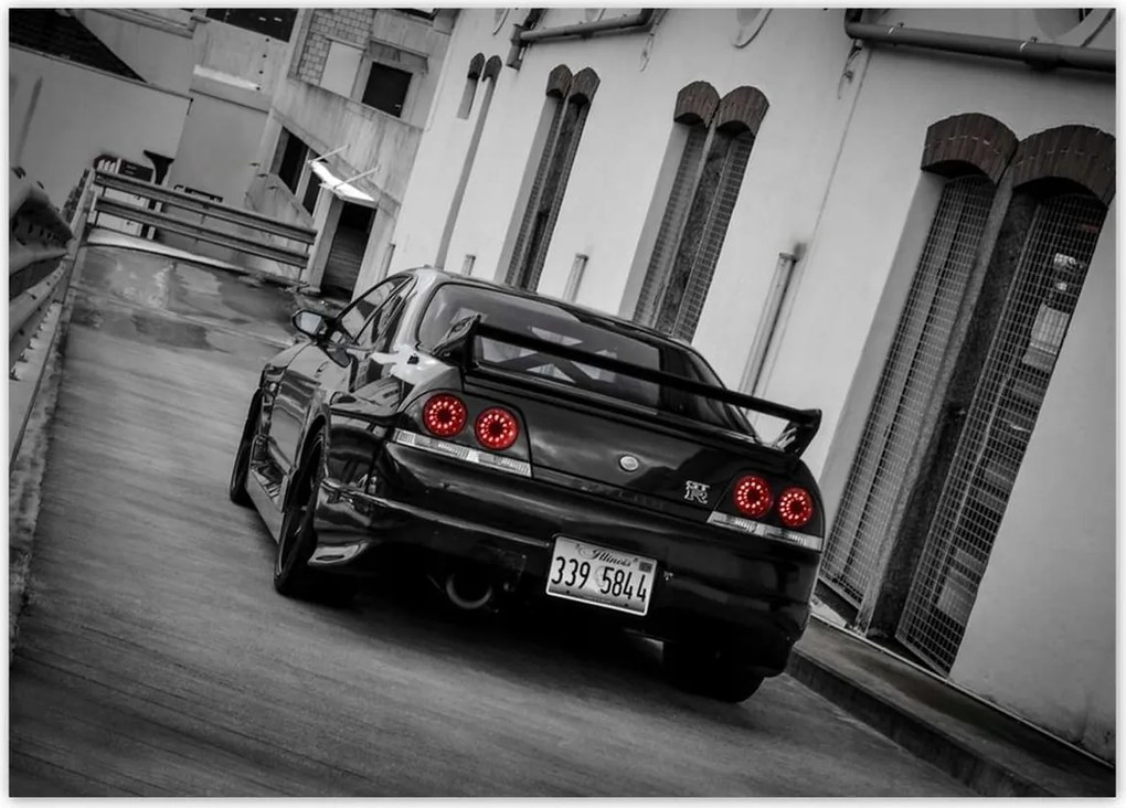 Poszterek 70x50 Fekete Nissan Gtr