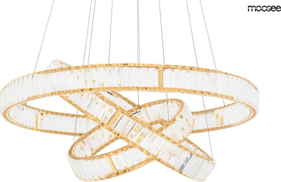 KING HOME MSE010100176 LIBERTY Kristály Függesztett Lámpa Arany LED IP20