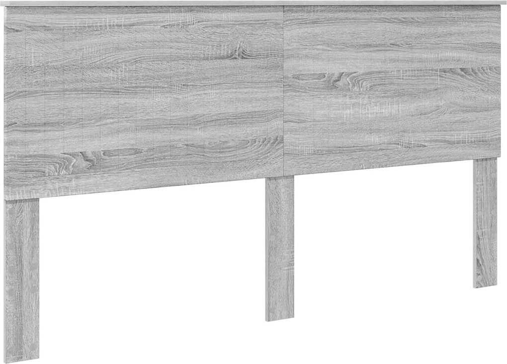 vidaXL Fejtámla fejtámlával Szürke Sonoma 180 cm Faanyag